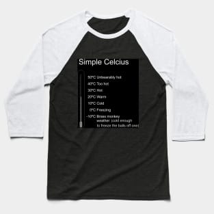 Simple Celcius Baseball T-Shirt